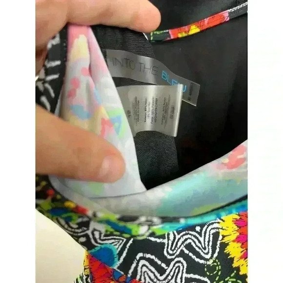 Into the Bleu Geometric & Floral Tankini and Bikini Swimsuit Set - size 12 - Picture 3 of 5